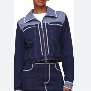 Avec Les Filles Dark Blue Jean Jacket